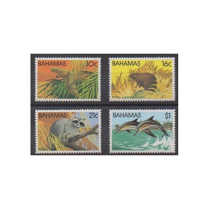 Bahamas - 1982 - No 514/517 - Animaux - Mammifères