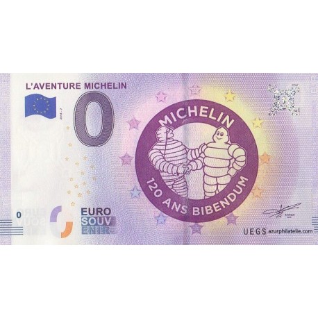 Euro banknote memory - 63 - L'Aventure Michelin - 2018-7