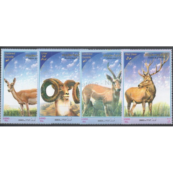 Stamps - Theme various animals - Iran - 2003 - Nb 2645/2648
