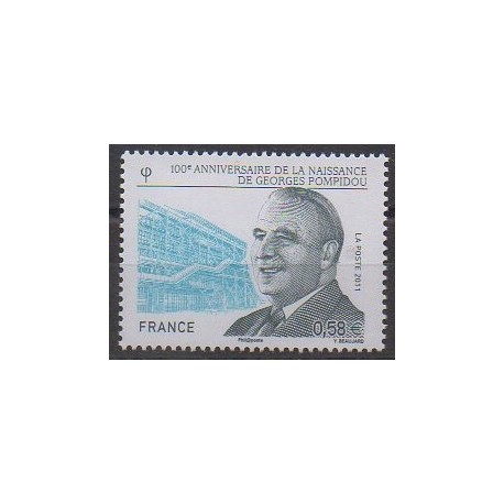 France - Poste - 2011 - Nb 4561 - Celebrities