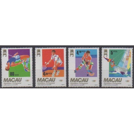 Macao - 1992 - No 666/669 - Jeux Olympiques d'été