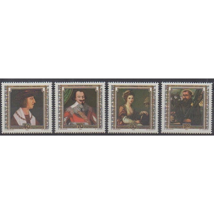 Liechtenstein - 1982 - No 750/753 - Célébrités - Peinture