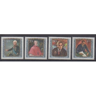 Liechtenstein - 1984 - No 780/783 - Célébrités - Peinture
