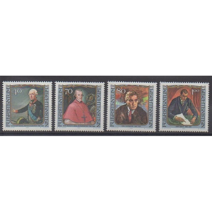 Liechtenstein - 1984 - No 780/783 - Célébrités - Peinture