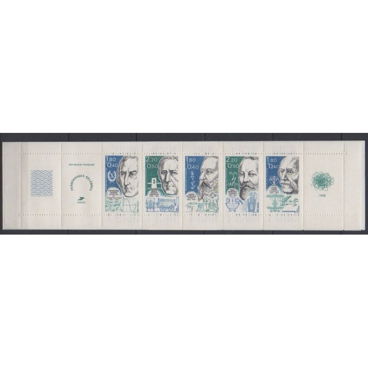 France - Carnets - Personnages célèbres - 1986 - No BC2400A - Sciences et Techniques