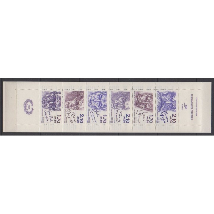 France - Carnets - Personnages célèbres - 1985 - No BC2360A - Littérature