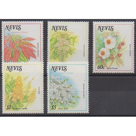 Nevis - 1988 - Nb 500/504 - Flowers