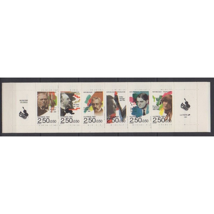 France - Carnets - Personnages célèbres - 1992 - No BC2753 - Musique