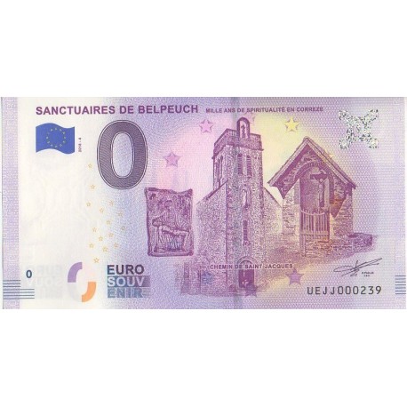 Euro banknote memory - 19 - Sanctuaires de Belpeuch - 2018-4 - Nb 239