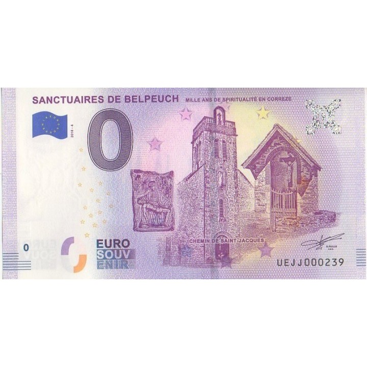 Euro banknote memory - 2018 - Sanctuaires de Belpeuch - (Corrèze)