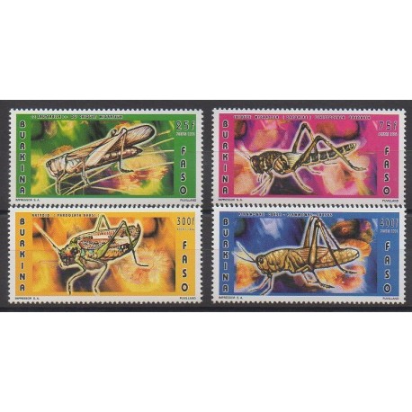 Burkina Faso - 1996 - No 979/982 - Insectes