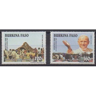 Burkina Faso - 1990 - Nb 815/816 - Pope
