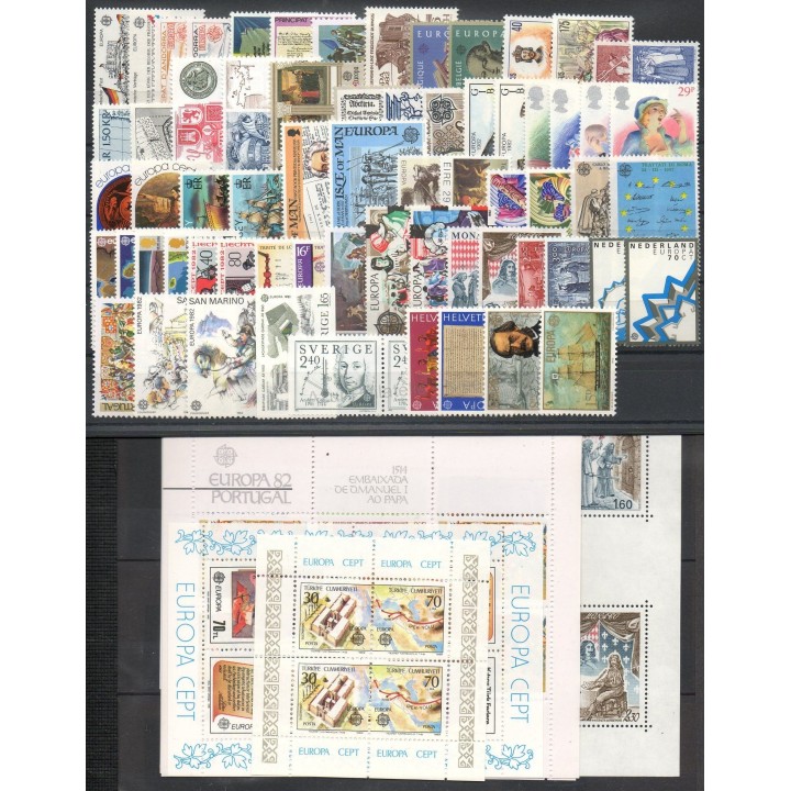 Timbres - Thème histoire divers - Europa - 1982 - 67 valeurs - 6 BF - 35 pays
