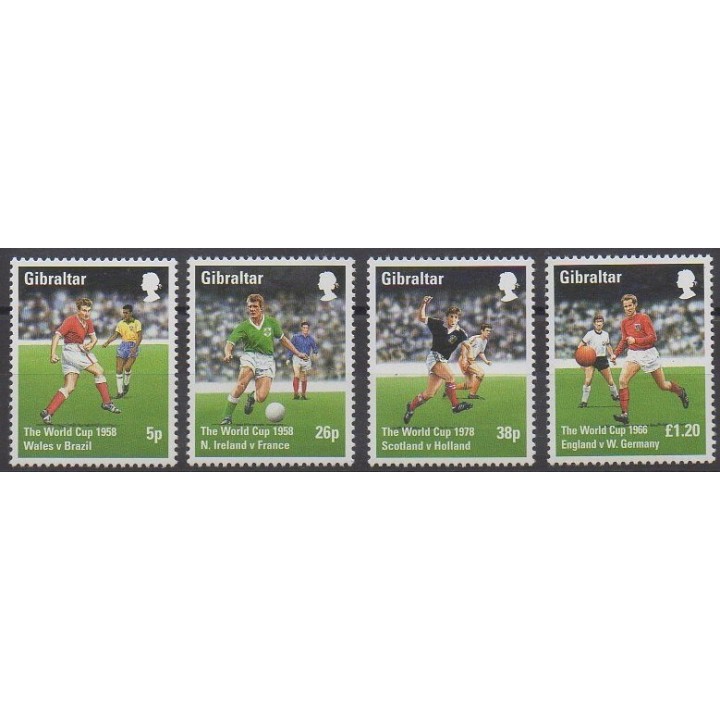 Gibraltar - 1998 - No 823/826 - Coupe du monde de football