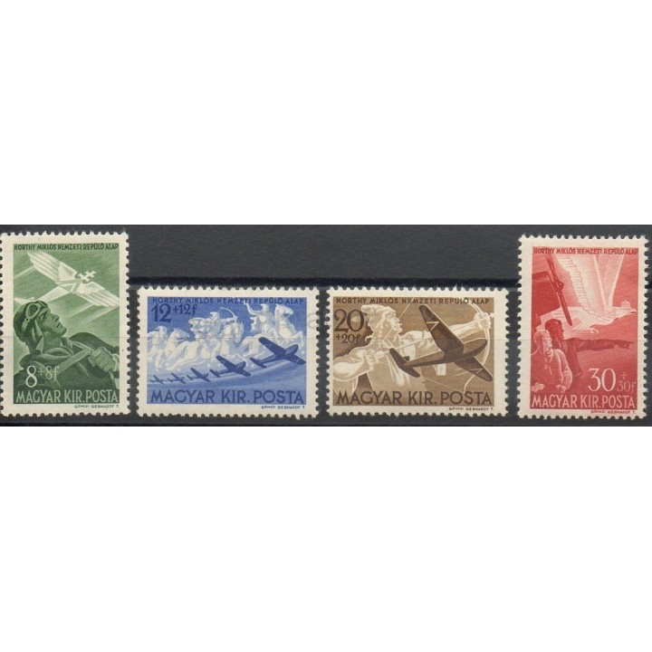 Timbres - Thème Seconde Guerre mondiale - Hongrie - 1942- No PA48/PA51