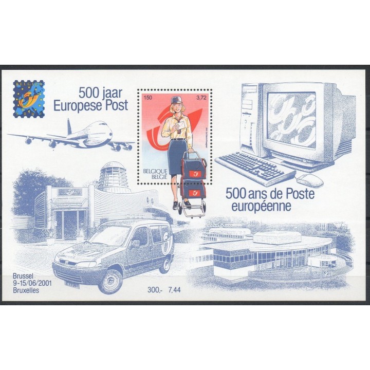 Timbres - Thème avions - Belgique - 2001 - No BF 87