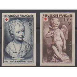 France - Poste - 1950 - No 876/877ND - Santé ou Croix-Rouge