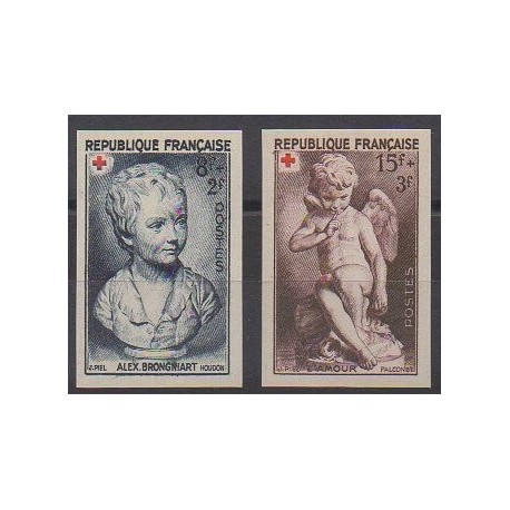 France - Poste - 1950 - No 876/877ND - Santé ou Croix-Rouge