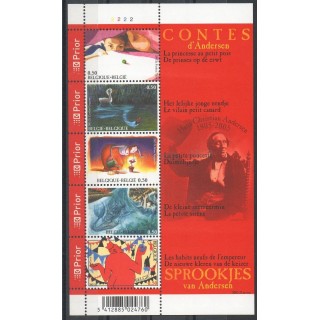 Timbres - Thème dessins animés - bd - Belgique - 2005- No 3434/3438