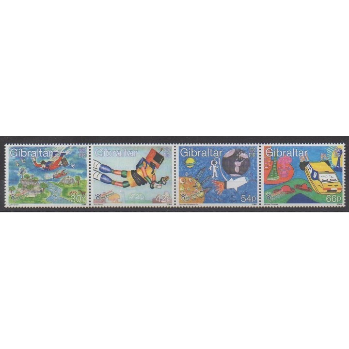 Gibraltar - 2000 - Nb 902/905 - Children's drawings