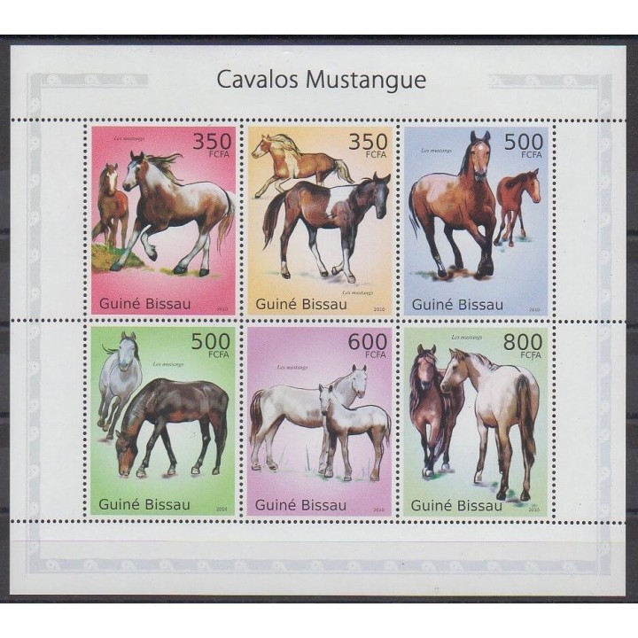 Guinée-Bissau - 2010 - No 3529/3534 - Chevaux