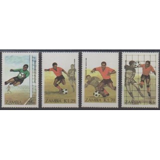Zambie - 1986 - No 356/359 - Coupe du monde de football