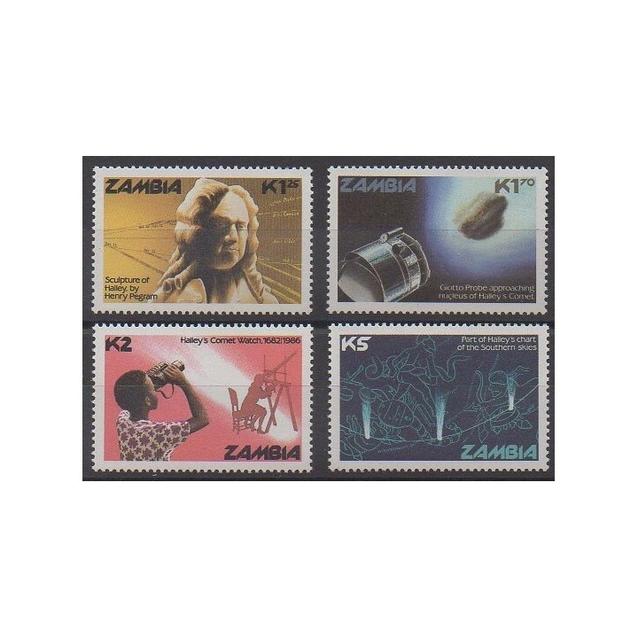 Zambia - 1986 - Nb 349/352 - Astronomy