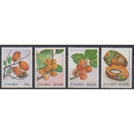 Zambie - 1989 - No 469/472 - Fruits ou légumes