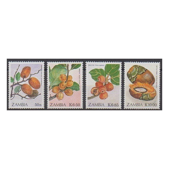 Zambie - 1989 - No 469/472 - Fruits ou légumes