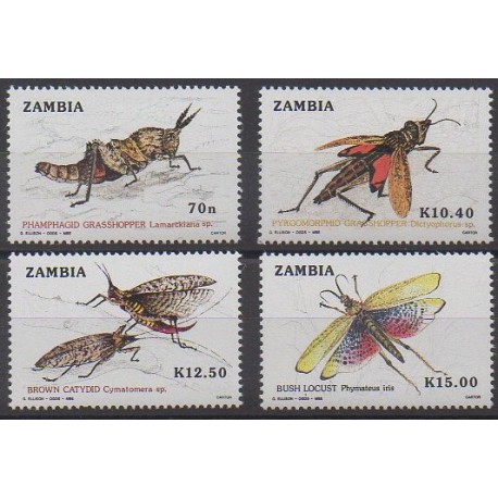 Zambie - 1989 - No 473/476 - Insectes