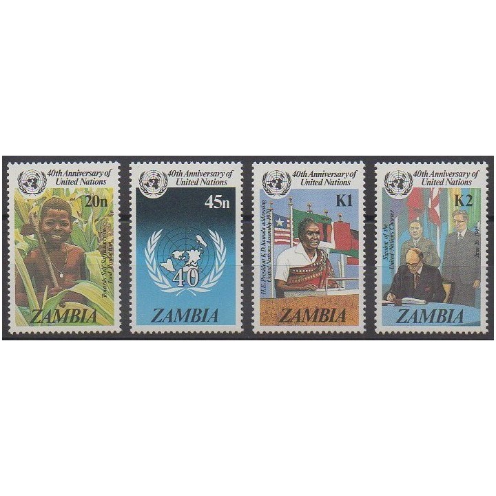 Zambia - 1985 - Nb 336/339 - United Nations