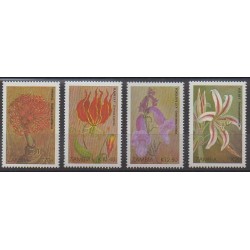 Zambia - 1989 - Nb 477/480 - Flowers