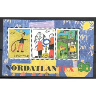 Timbres - Thème dessins d'enfants - Féroé (Iles) - 1996- No BF 8