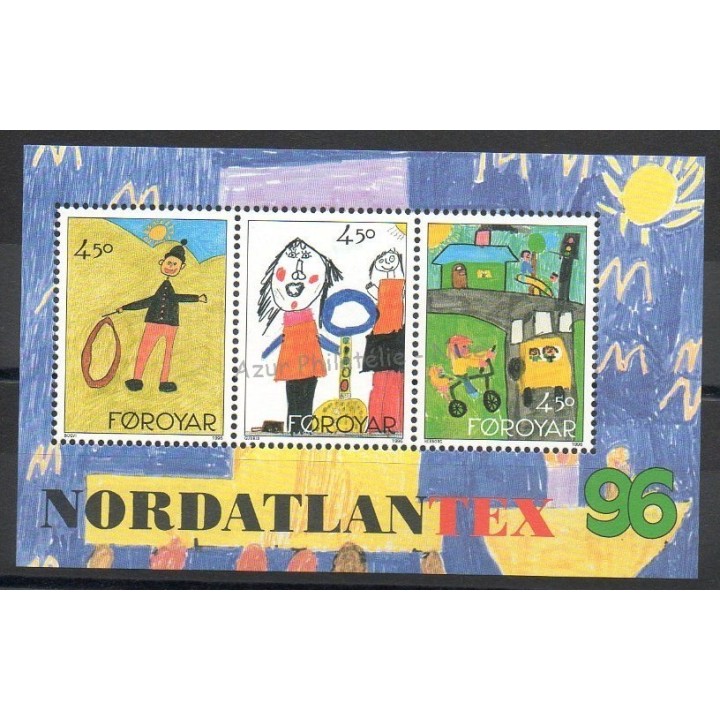 Timbres - Thème dessins d'enfants - Féroé (Iles) - 1996- No BF 8