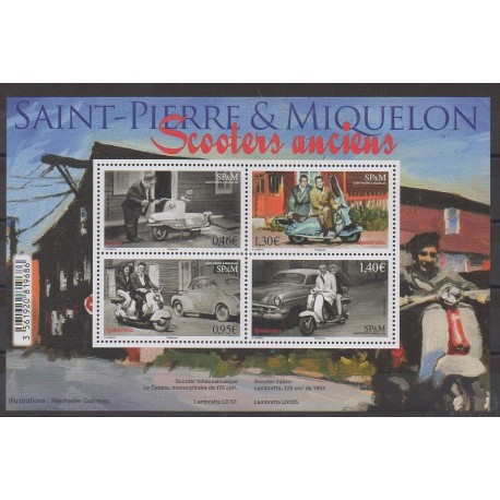 Saint-Pierre and Miquelon - Blocks and sheets - 2018 - Nb F1205 - Motorcycles