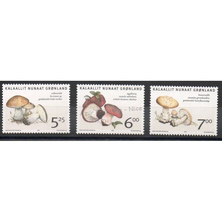 Stamps - Theme mushrooms - Greenland - 2005- Nb 410/412