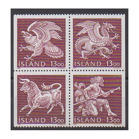 Iceland - 1987 - Nb 626/629 - Coats of arms