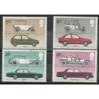 Timbres - Thème voitures - Grande-Bretagne - 1982- No 1058/1061