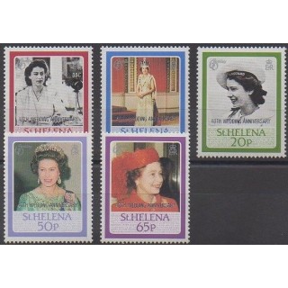 Sainte-Hélène - 1987 - No 474/478 - Royauté - Principauté
