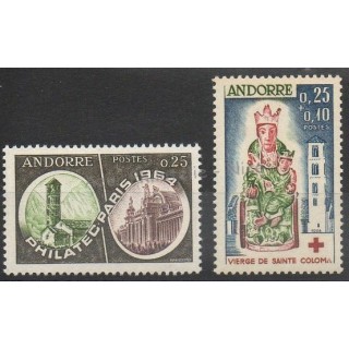 Timbres  - Andorre - Année complète - 1964 - No 171/172
