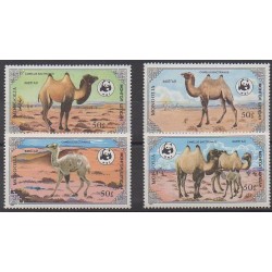 Mongolie - 1985 - No 1361/1364 - Mammifères - Espèces menacées - WWF