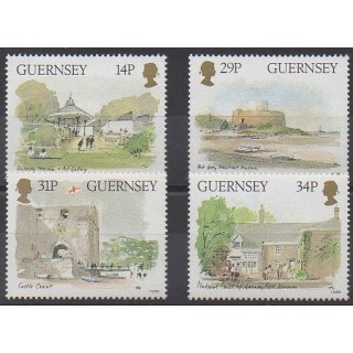 Guernsey - 1986 - Nb 371/374 - Sights