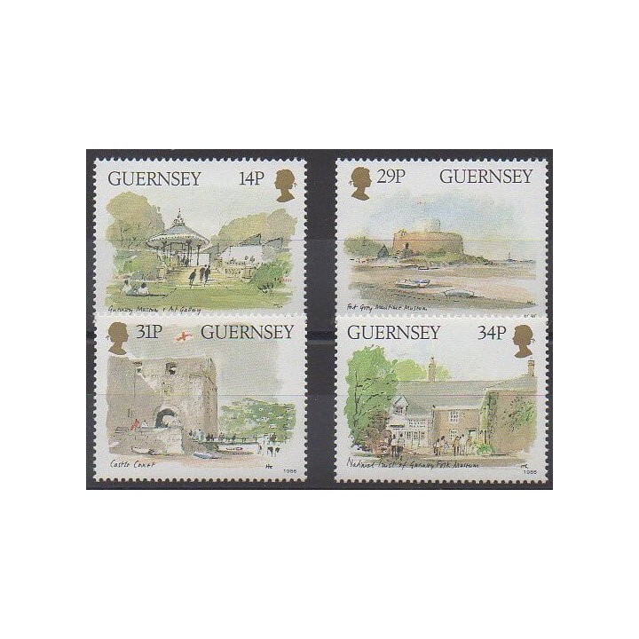 Guernsey - 1986 - Nb 371/374 - Sights