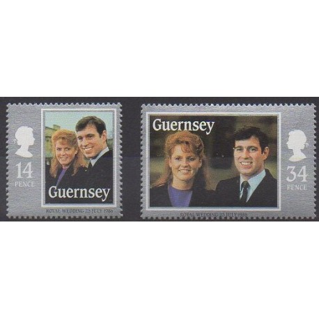 Guernesey - 1986 - No 369/370 - Royauté - Principauté