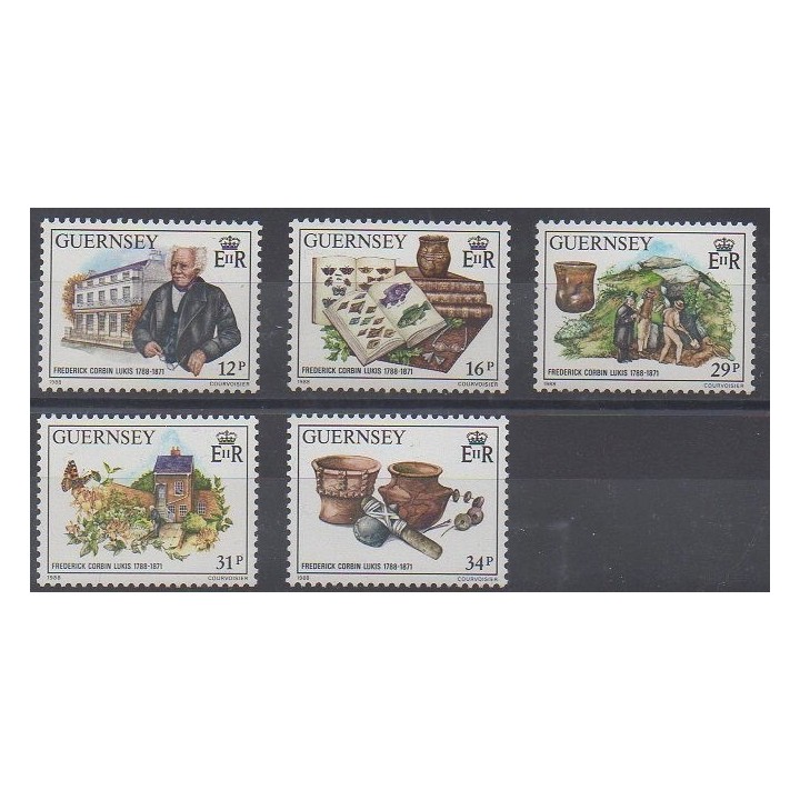 Guernesey - 1988 - No 423/427 - Célébrités