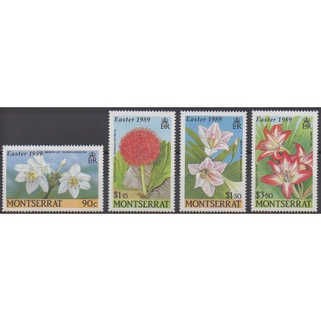 Montserrat - 1989 - Nb 705/708 - Flowers
