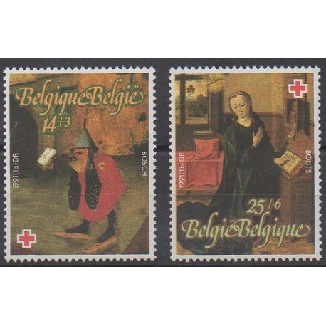 Belgique - 1990 - No 2398/2399 - Santé ou Croix-Rouge