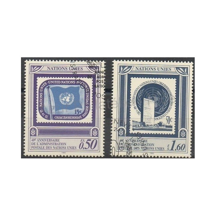 Stamps - Theme stamps on stamps - United Nations (UN - Geneva) - 1991- Nb 214/215