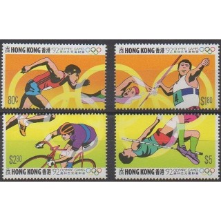 Hong-Kong - 1992 - No 679/682 - Jeux Olympiques d'été