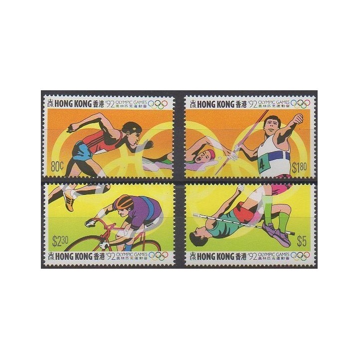 Hong-Kong - 1992 - No 679/682 - Jeux Olympiques d'été
